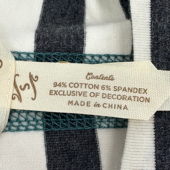 NEW Matilda Jane MARCELLE Long Sleeve Boat Neck Gray Striped Top Sz Small - Picture 8 of 9